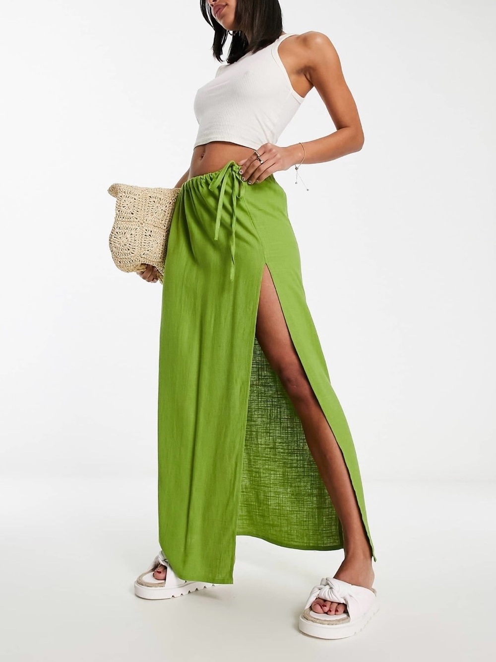 ASOS Linen Maxi Skirt